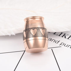 Modern Heart Etched Cremation Urn for Ashes
