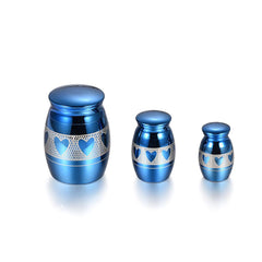 Modern Heart Etched Cremation Urn for Ashes