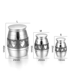 Modern Heart Etched Cremation Urn for Ashes