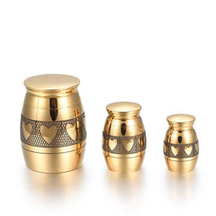 Modern Heart Etched Cremation Urn for Ashes