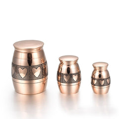 Modern Heart Etched Cremation Urn for Ashes