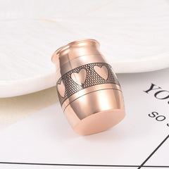 Modern Heart Etched Cremation Urn for Ashes