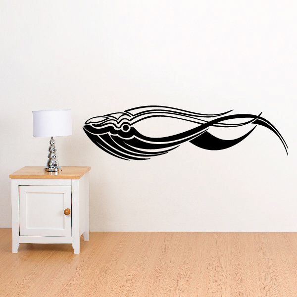 Whale Tribal Vehicle Pinstripe Wall Decal - Vinyl Decal - Car Decal - MC100